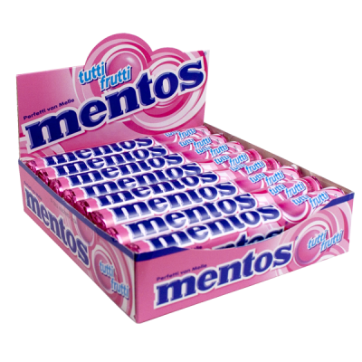 MENTOS STICK 16X38G TUTTI FRUTTI
